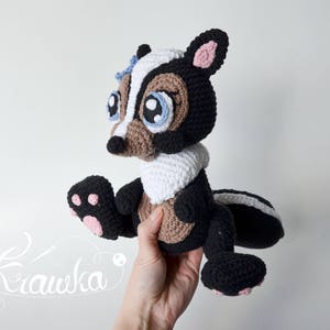 Crochet Pattern English (PDF) Miss Skunk by Krawka | Forest Amigurumi Toy Animal Tutorial (Download) image 4