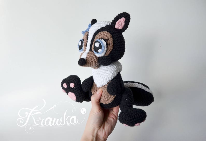 Crochet Pattern English (PDF) Miss Skunk by Krawka | Forest Amigurumi Toy Animal Tutorial (Download) image 4
