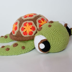 Crochet PATTERN No 1616 sea turtle by Krawka, turtle, tortoise, sea creature, cute, image 3