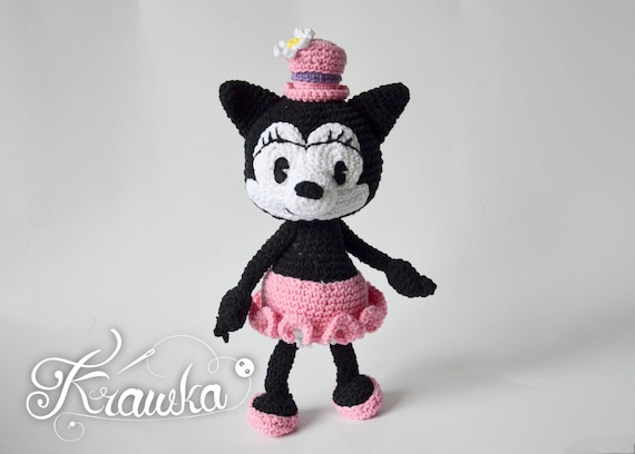 Crochet PATTERN English (PDF) Vintage Ortensia the Cat by Krawka