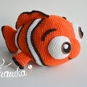 Crochet PATTERN No 1801 Orange clown fish by Krawka image 3