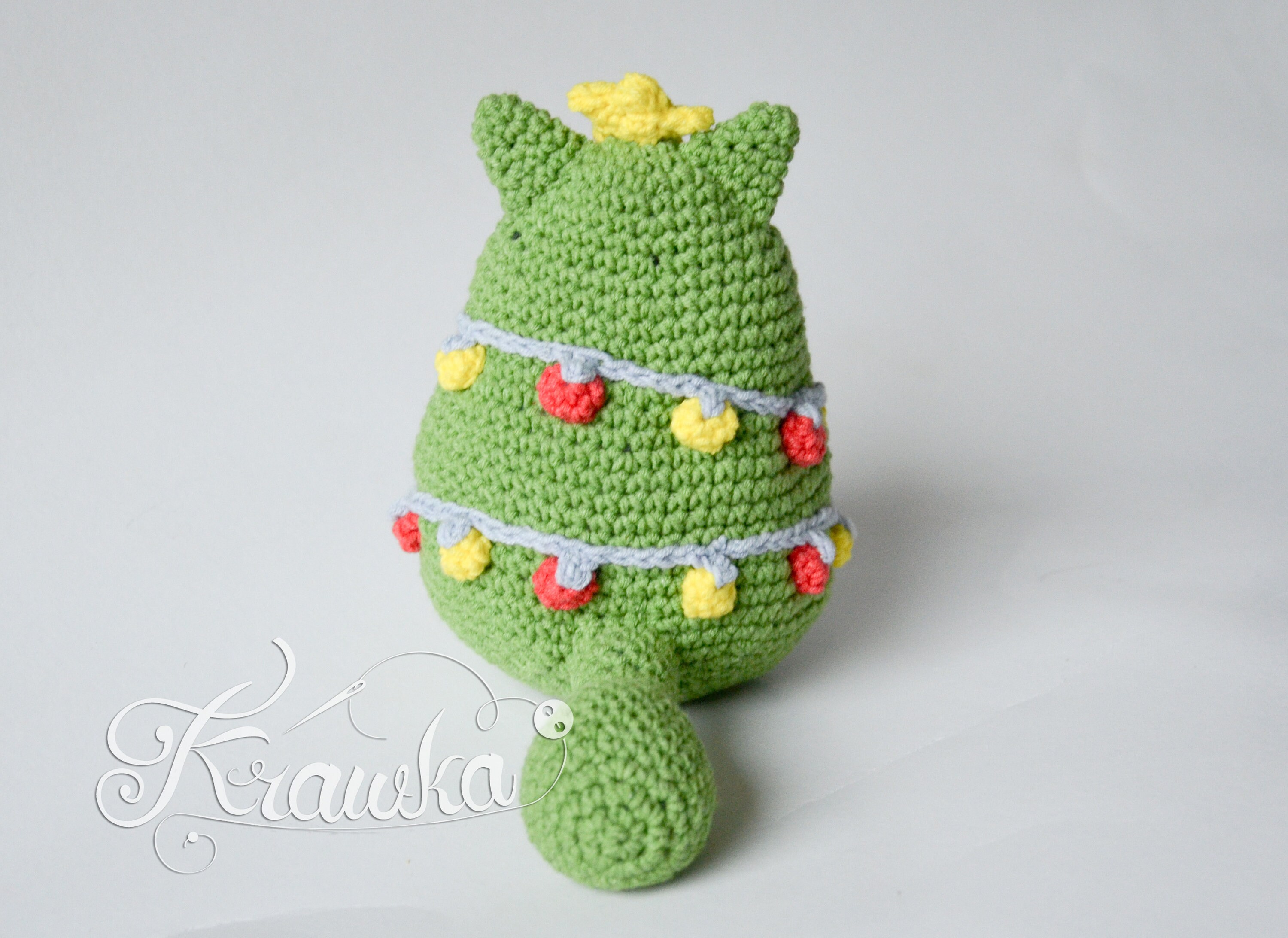 Crochet PATTERN No 1816 Christmas CAT tree pattern by Krawka Etsy