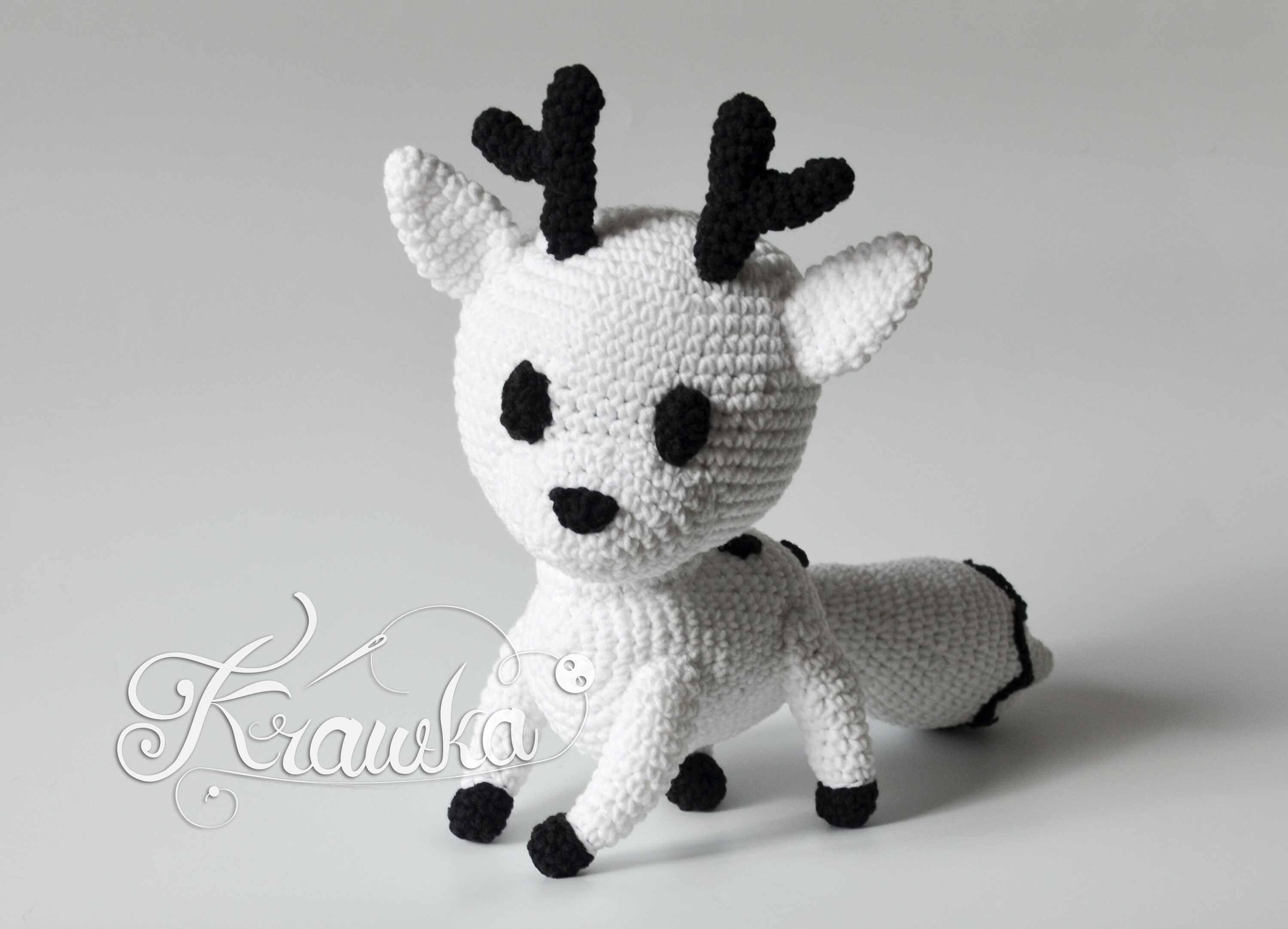 編みぐるみ♡croquette꒰ ᐢ⸝⸝•༝•⸝⸝ᐢ ꒱ Crochet Pattern English (PDF) Deerfox by Krawka | Amigurumi