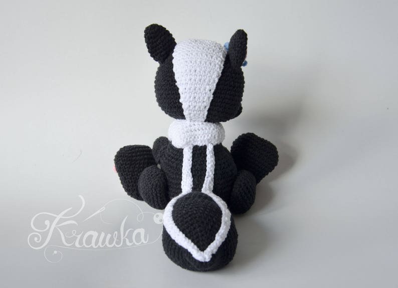 Crochet Pattern English (PDF) Miss Skunk by Krawka | Forest Amigurumi Toy Animal Tutorial (Download) image 6