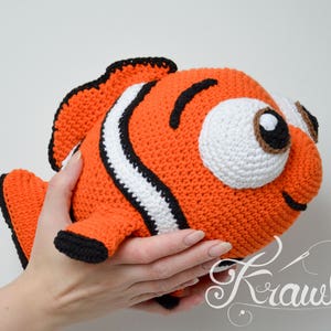 Crochet PATTERN No 1801 Orange clown fish by Krawka image 5