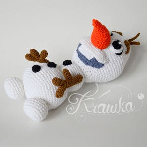 Crochet PATTERN No 1733 Frozen Snowman pattern by Krawka, image 2