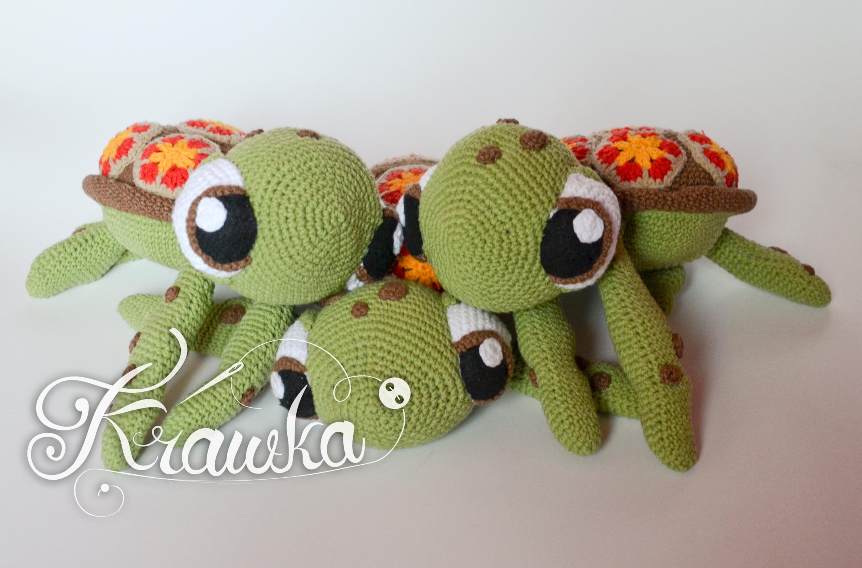 Crochet Pattern English (PDF) Sea Turtle by Krawka: Squirt Nemo