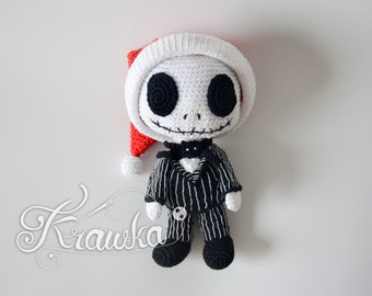 Crochet Pattern English (PDF) Christmas Jack Skeleton by Krawka: Amigurumi (Download)