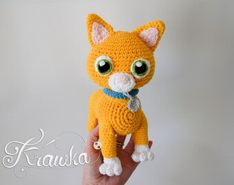 Crochet PATTERN No 2301 Orange Cat crochet pattern by Krawka