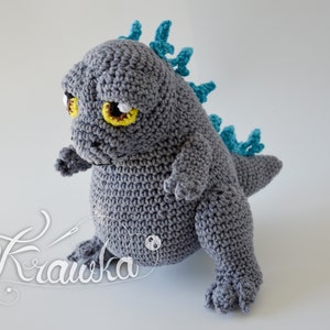 Crochet PATTERN No 2110 King of Monsters crochet pattern by Krawka