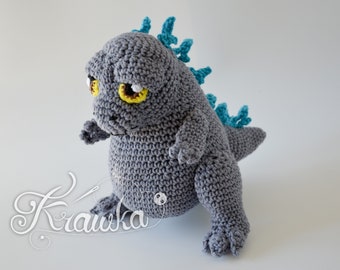 Crochet PATTERN No 2110 King of Monsters crochet pattern by Krawka