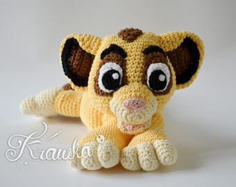 Crochet Pattern English (PDF) Baby Lion by Krawka | Amigurumi Jungle Toy | Plush Tutorial (Download)