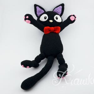 Crochet PATTERN No 1723 Black cat pattern by Krawka, Halloween, witch, animal, cat, kitty image 5