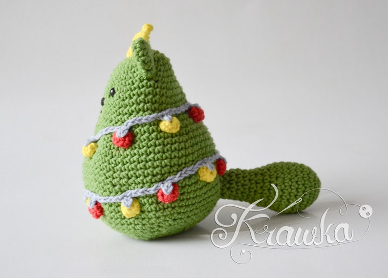 Crochet PATTERN No 1816 Christmas CAT tree pattern by Krawka Etsy