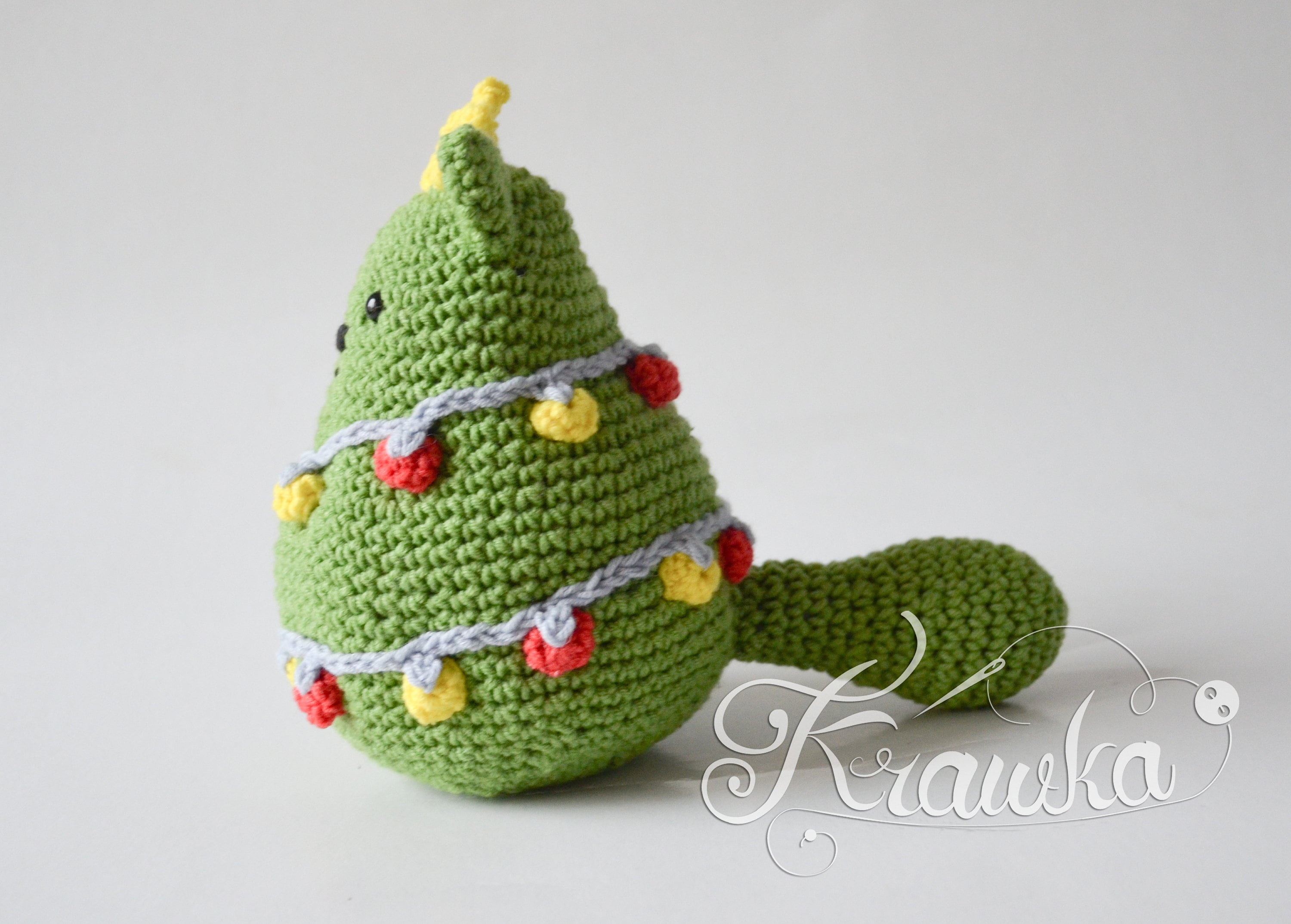 Crochet PATTERN No 1816 Christmas CAT Tree Pattern by Krawka Etsy Canada