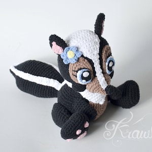 Crochet Pattern English (PDF) Miss Skunk by Krawka | Forest Amigurumi Toy Animal Tutorial (Download) image 3