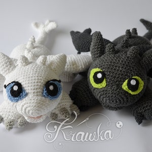 Crochet PATTERN No 1903 Black Dragon by Krawka image 3