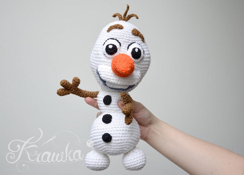 Crochet PATTERN No 1733 Frozen Snowman pattern by Krawka, image 1