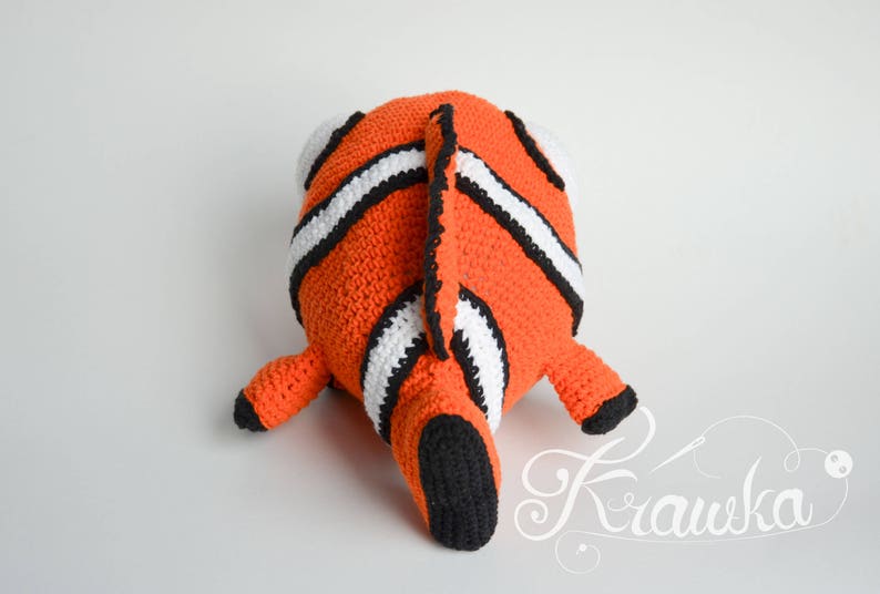 Crochet PATTERN No 1801 Orange clown fish by Krawka image 6