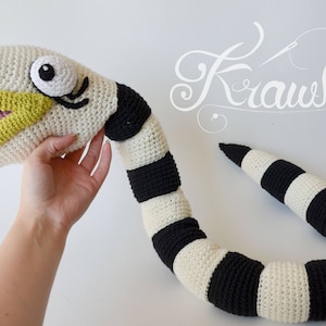 Crochet PATTERN No 1725 Nightmare The Creepy Snake Modèle au crochet d'Halloween par Krawka, image 6