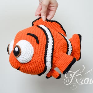 Crochet PATTERN No 1801 Orange clown fish by Krawka image 4