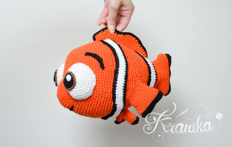 Crochet PATTERN No 1801 Orange clown fish by Krawka image 4