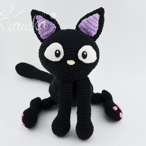 Crochet PATTERN No 1723 Black cat pattern by Krawka, Halloween, witch, animal, cat, kitty image 4