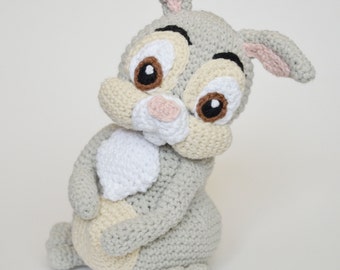 Crochet PATTERN No 1612 - Easter Thumper rabbit by Krawka