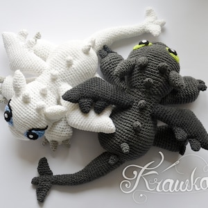 Crochet PATTERN No 1903 Black Dragon by Krawka image 4