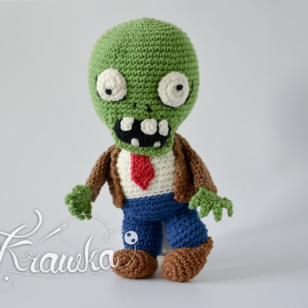 Crochet PATTERN No 2203 Zombie crochet pattern by Krawka