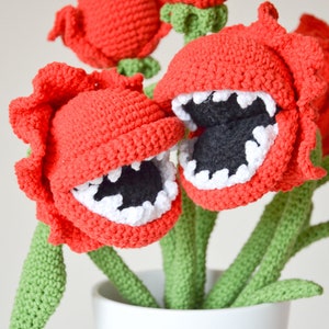 Crochet PATTERN No 1707 Bouquet of man-eating plants by Krawka, image 2