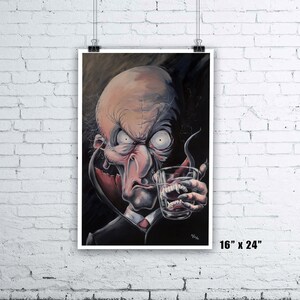 Great Grandvampa - Halloween Vampire Painting - Giclee Fine Art Print - 16&quot; x 24&quot; - Dracula Nosferatu Wall Art Print