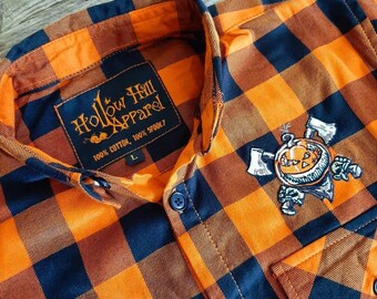 Camicia A Quadri In Flanella Per Ragazzi Cromoncent - Maniche Lunghe, Chiusura Con Bottoni, Arancione/grigio Scuro, Taglia 9-10 Anni - 3
