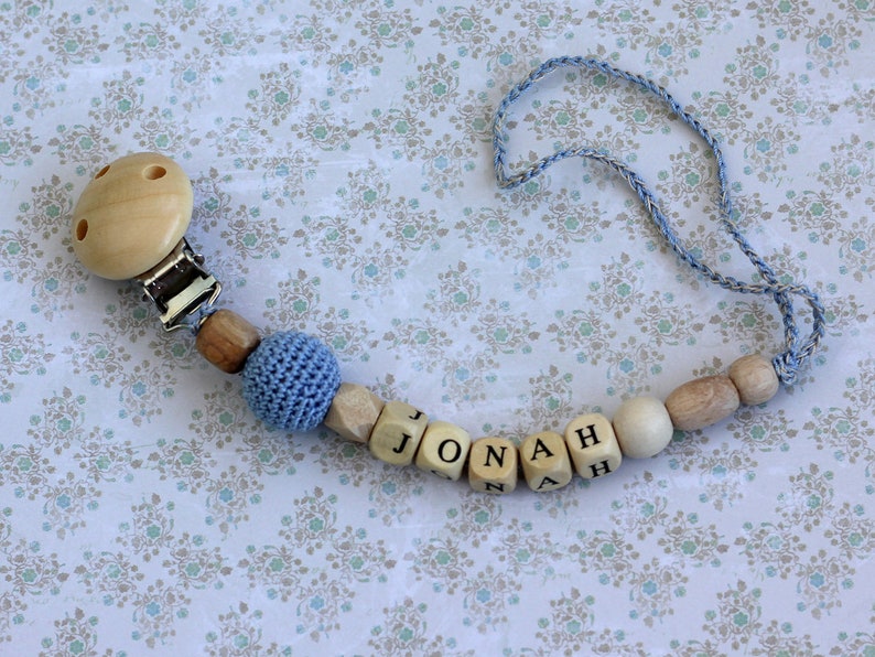 Personalized Pacifier clip Organic baby pacifier clip Dummy Etsy