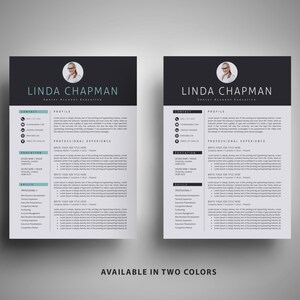 Resume Template / CV Template Cover Letter Instant Digital - Etsy