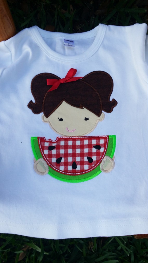 Items similar to Summertime shirts, watermelon, little girls shirts