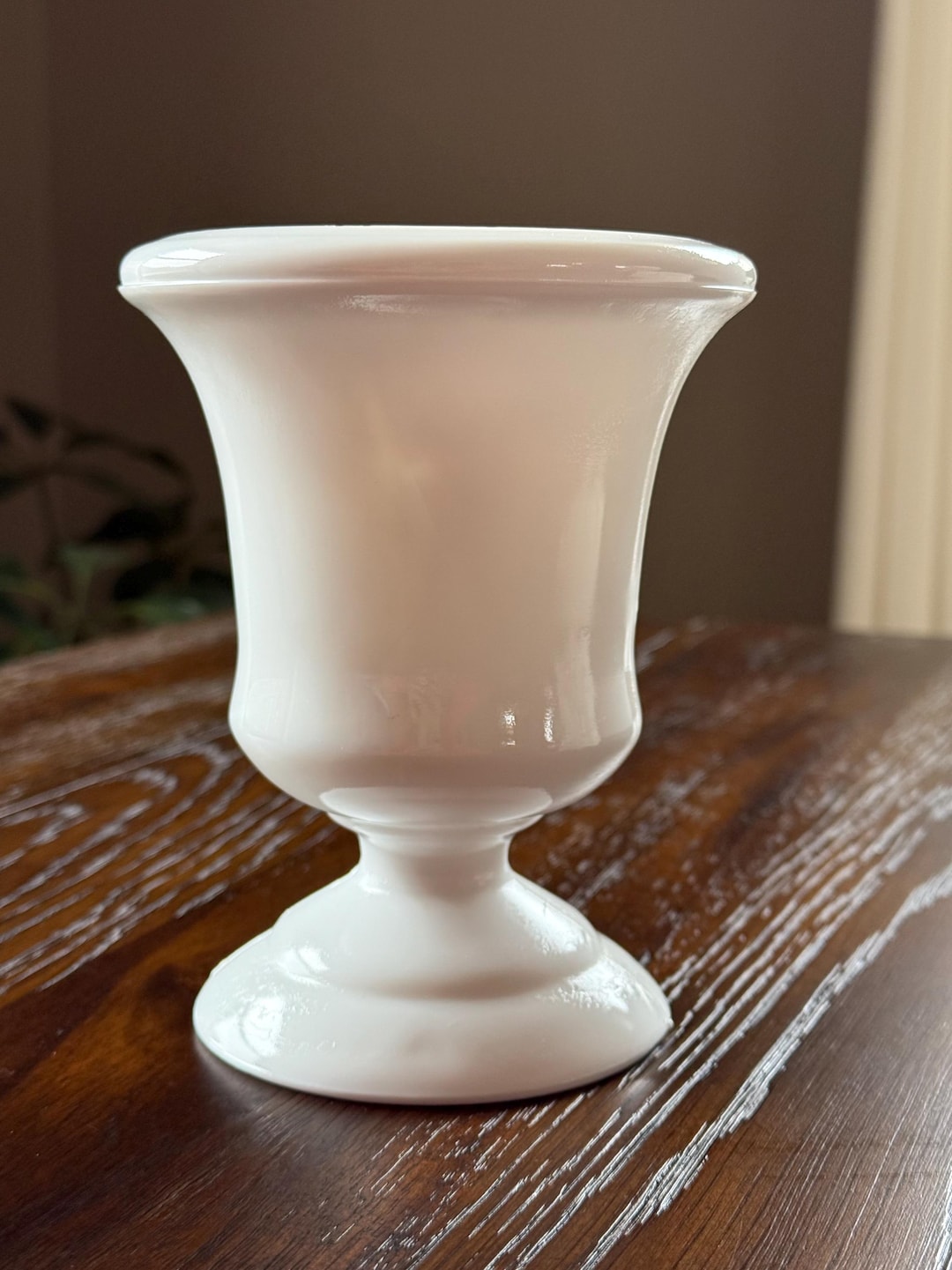 Milk Glass Pedestal Vase