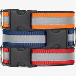 Reflective Dog Collar, Puppy Collar, Large Dog, Small Dogs, Quick Release Dog Collar, Comfortable Collar, High Visibility, Active Dog, XS-XL