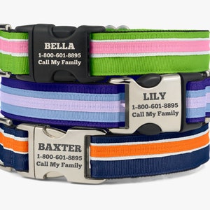 Custom Dog Collar, Colorful Collar, Personalized Collar, Engraved Dog Collar, Quick Release Collars, Comfortable Dog Collar, Handmade Collar