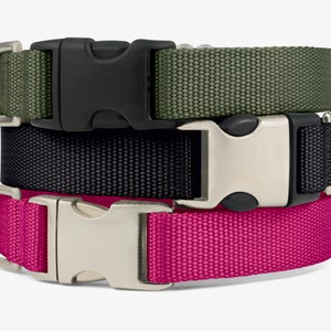Collar de correa para perros, Collar de correa para perros, Collar de correa de color colorido, Collar de color sólido, Collar para cachorros, Collar de clip, para perros grandes y pequeños