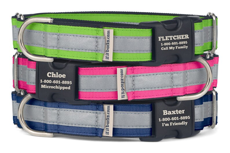 Personalized Reflective Martingale Collar Customized Etsy