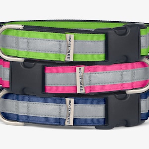 Custom Reflective Martingale Collar, Training Dog Collars, No Slip, Quick Release Buckle, Comfortable Collars, High Visibility, XS - XL