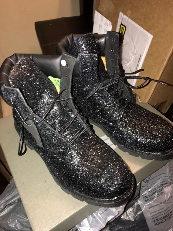 black glitter timbs