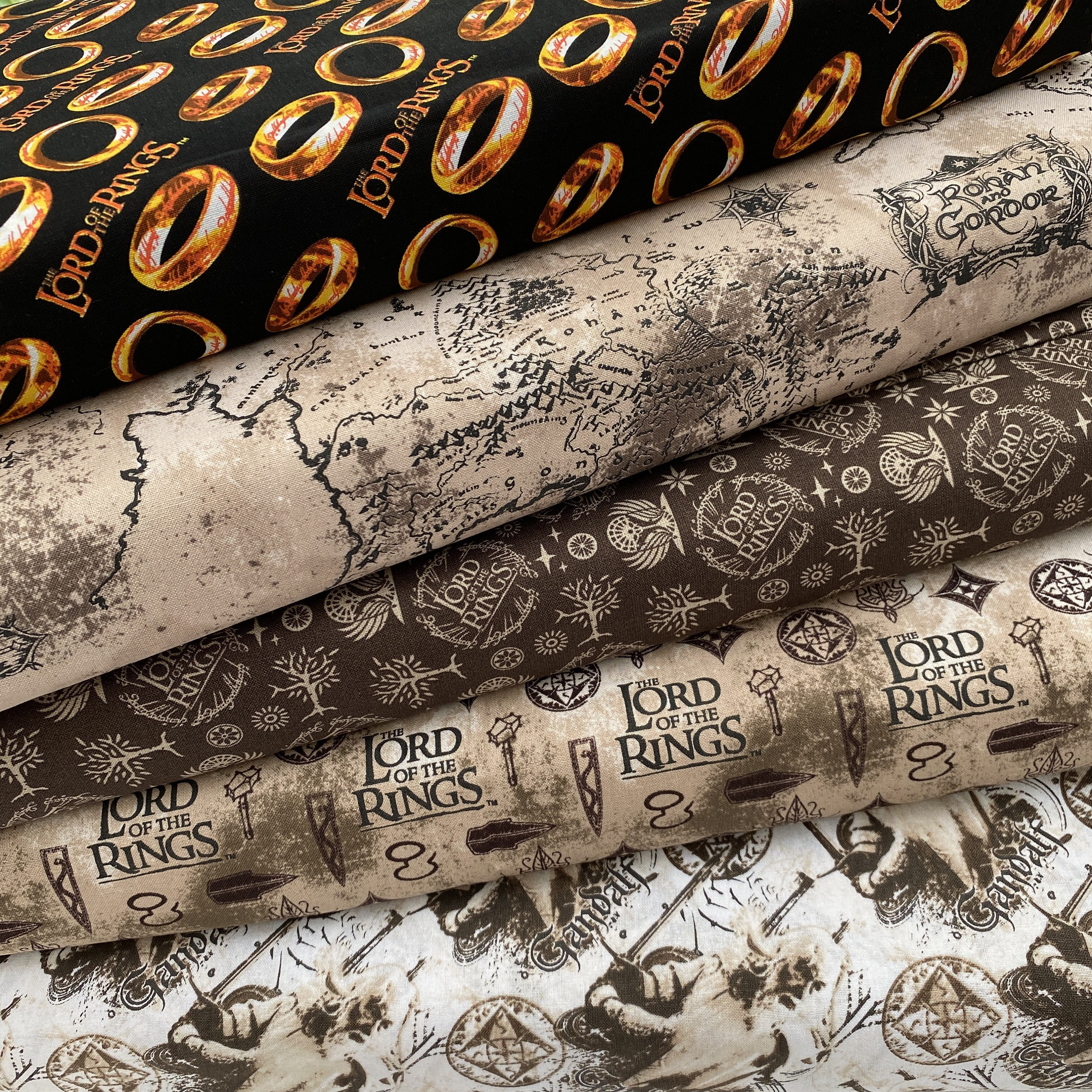Lord of the Rings Licensed Cotton Fabric Etsy UK