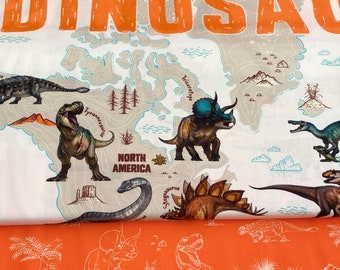 Children’s Dinosaur Print Cotton Fabrics, Childrens Fabrics