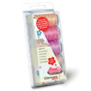 Può includere: Un pacchetto di quattro bobine di filo per cucire Gutermann Sew All in tonalità rosa e pesca. Il filo è 100% poliestere ed è adatto a tutte le macchine da cucire.