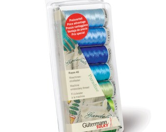 Gutermann Thread set Box Sulky Rayon 40 Machine Embroidery