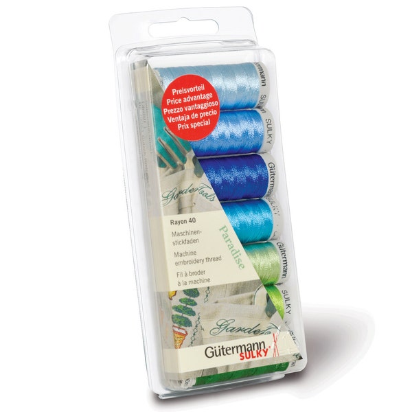 Gutermann Thread set Box Sulky Rayon 40 Machine Embroidery