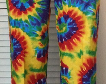 Flannel pajama pants for women/Tie-dye print