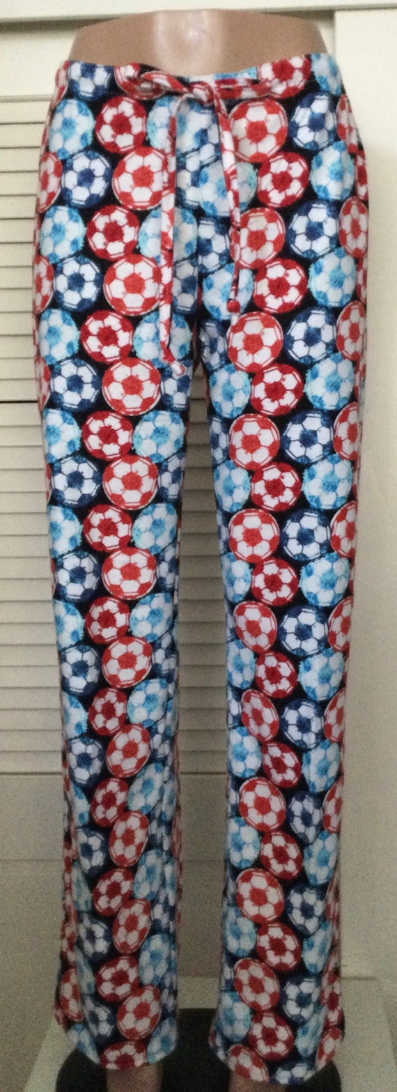 Navy Background/flannel Pajama Pants 